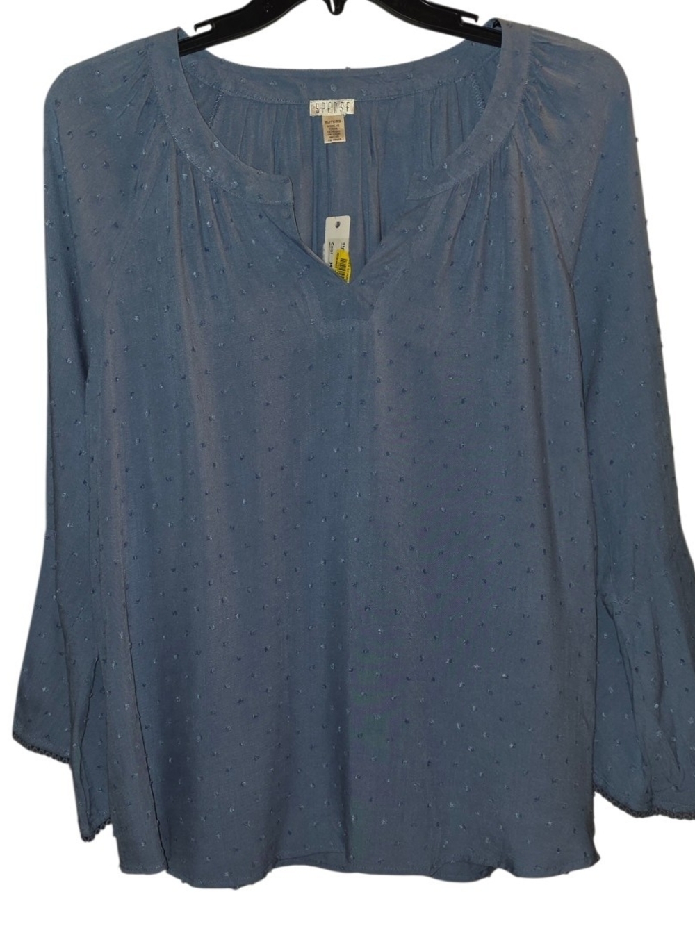 Spense Long Sleeve Blue Blouse Size XL NWT